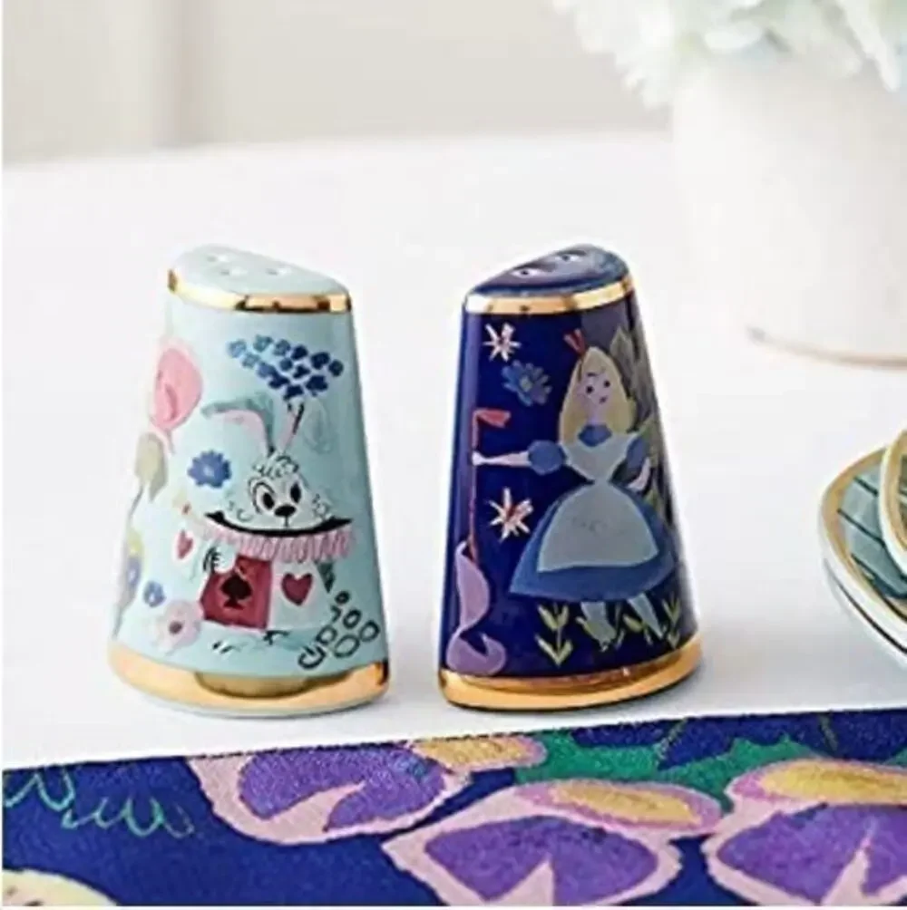 NWT❤️Disney Alice in Wonderland by Mary Blair Salt and Pepper Shaker Set